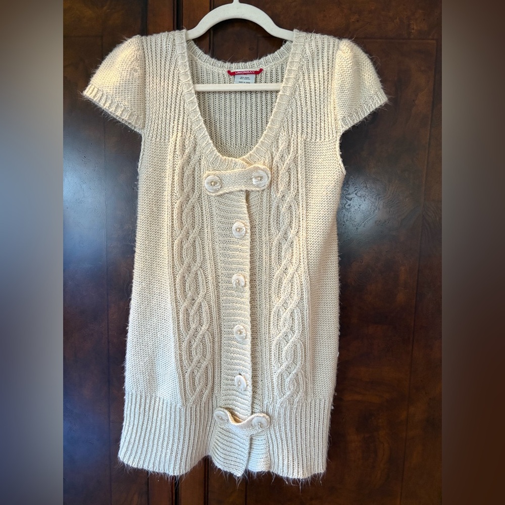 UNIONBAY Cream Cable Knit Cardigan